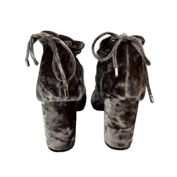 REPORT Ankle Boot  Women's 7.5 W  NWOB  Luxe SAKAI Peek-Toe Bootie  Gray Velvet - Picture 5 of 7